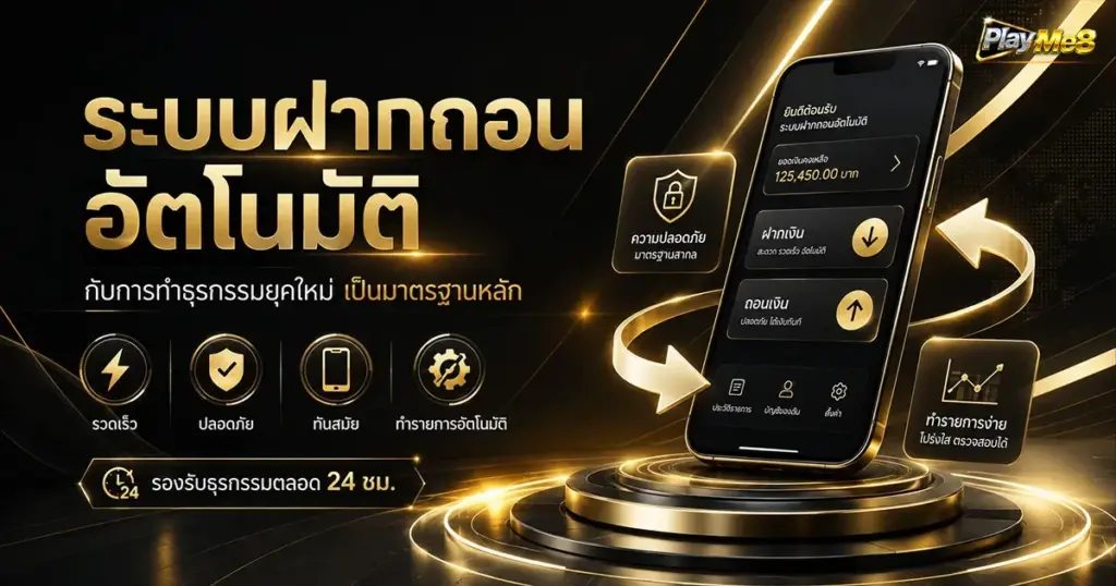 ระบบฝากถอนอัตโนมัติ กับการทำธุรกรรมยุคใหม่ เป็นมาตรฐานหลัก