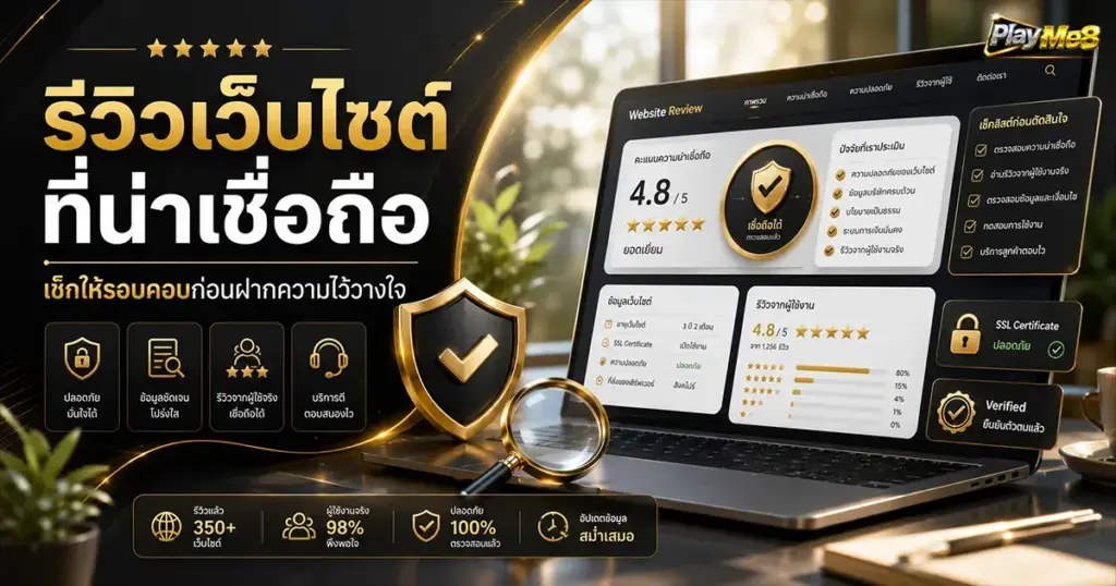 รีวิวเว็บไซต์ที่น่าเชื่อถือ เช็กให้รอบคอบก่อนฝากความไว้วางใจ