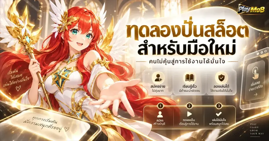 ทดลองปั่นสล็อตสำหรับมือใหม่ คนไม่คุ้นสู่การใช้งานได้มั่นใจ
