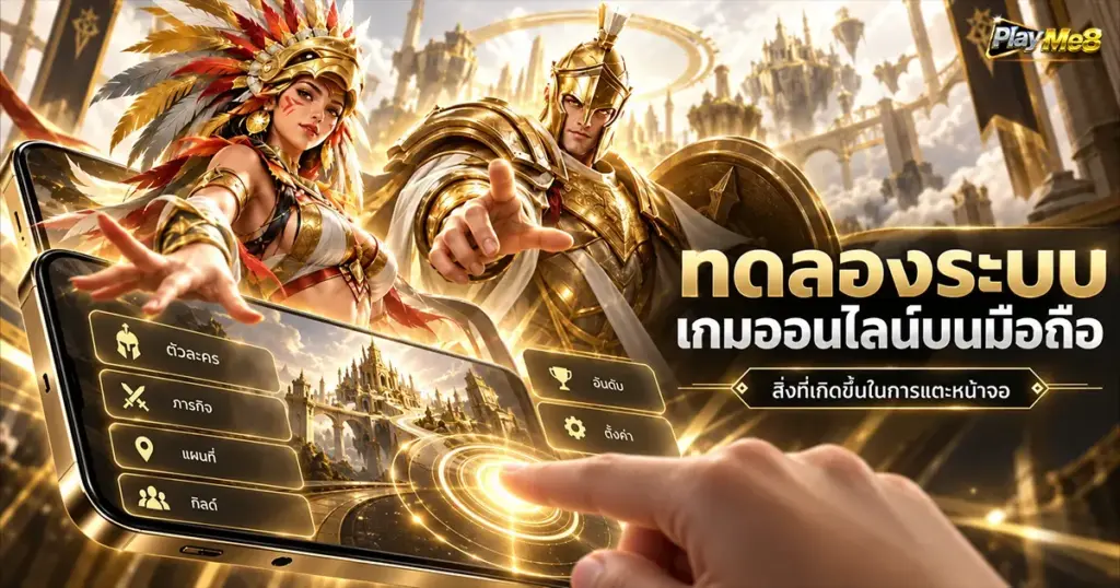ทดลองระบบเกมออนไลน์บนมือถือ สิ่งที่เกิดขึ้นในการแตะหน้าจอ
