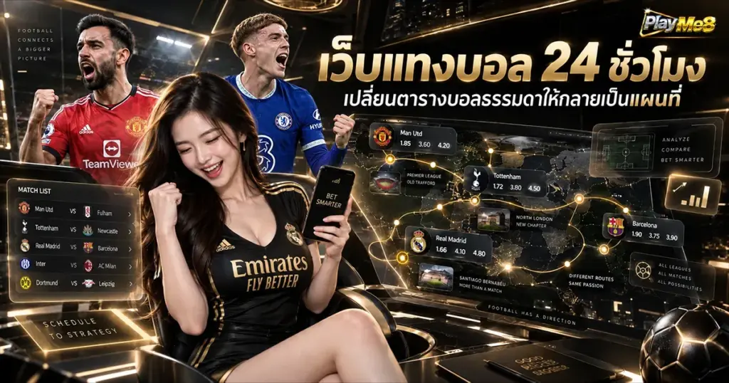 เว็บแทงบอล 24 ชั่วโมง เปลี่ยนตารางบอลธรรมดาให้กลายเป็นแผนที่